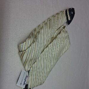 Stylish Cream Tie with Black Stripes